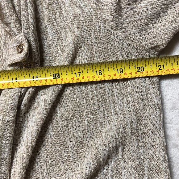 NWOT Laura Petites Tan/Beige Long Sleeve Cardigan Size XL - Picture 7 of 10